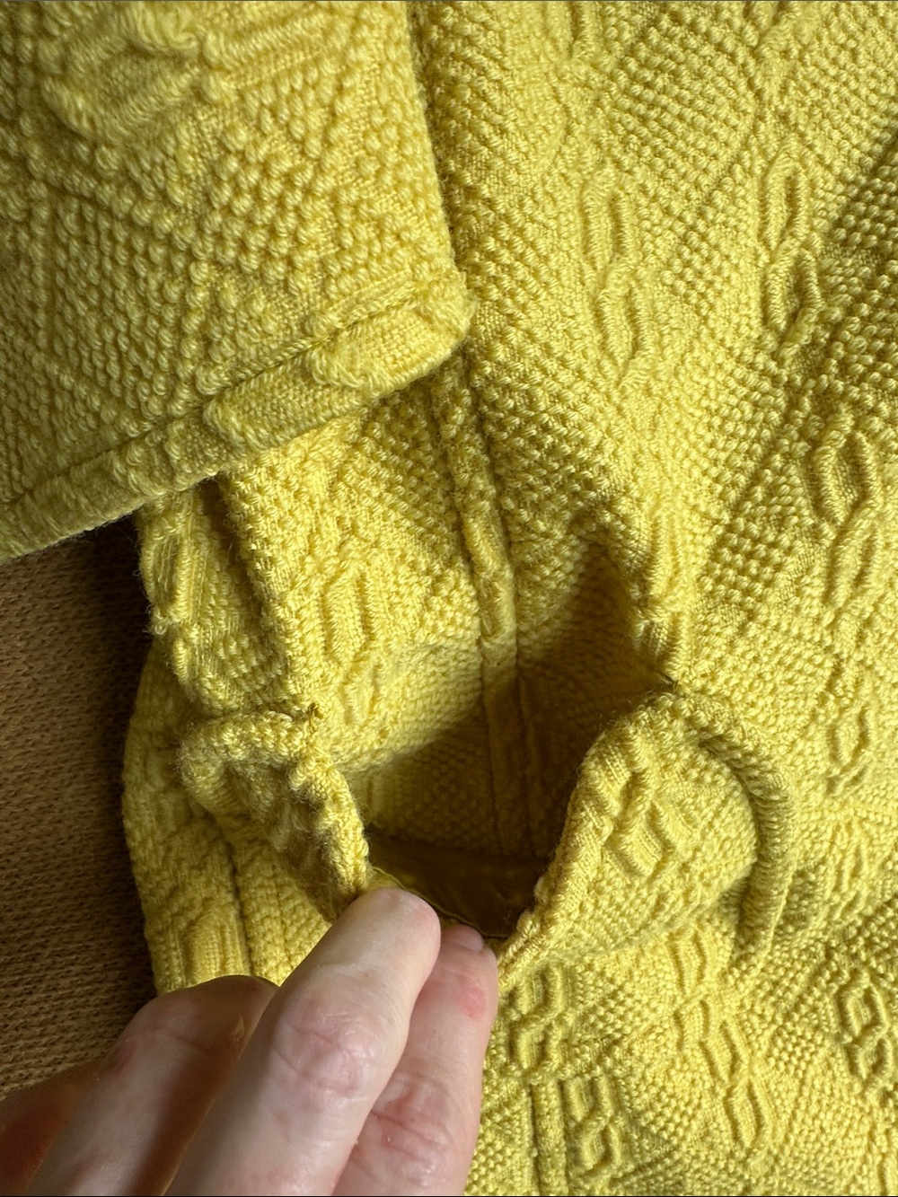 Milly Yellow Textured Sleeveless Dress with Belt - Picture 4 of 13